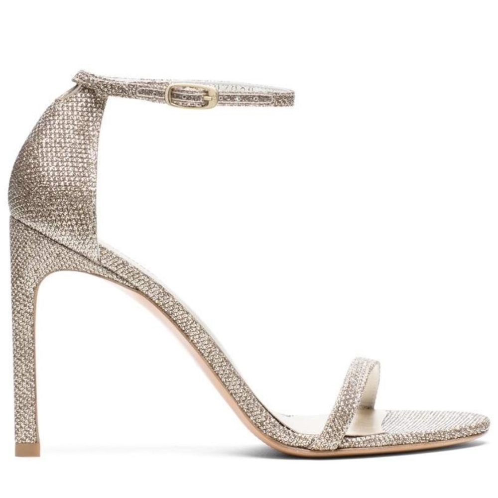 Stuart Weitzman Nudistsong Sandal Lame Never worn